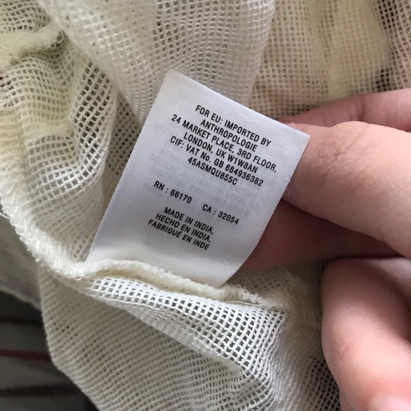 Anthro Akemi + Kin Embroidered Sheer Peasant Top - Picture 7 of 9